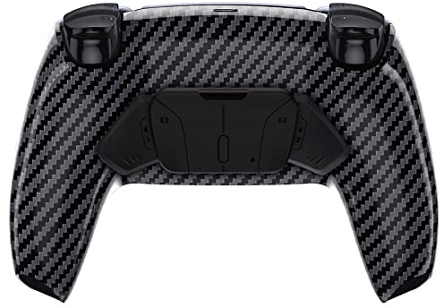 eXtremeRate Konfiguriert RISE4 Remap Kit für ps5 Controller BDM-030/040/050 Model,Upgrade Mapping Board&Rückplate Gehäuse/Case&Rücktasten Back Paddles für ps5-Carbon Fiber