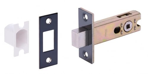 HANDLEZONE® Bathroom Toilet Door Deadbolt Lock - Black Nickel - 76mm Bolt with 57mm Backset