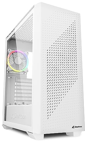 Sharkoon VS9 RGB Midi ATX PC Case Bianco