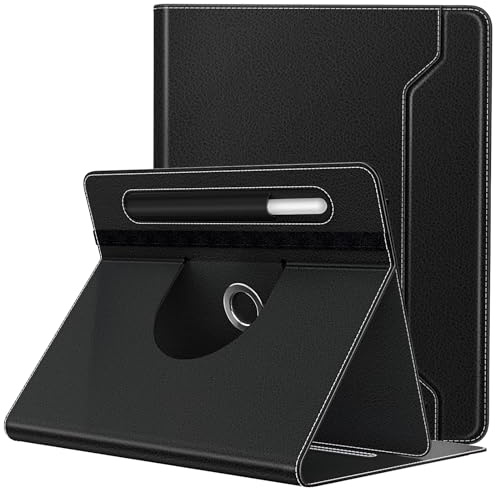 TiMOVO Universal Hülle für 11 Zoll Tablet, Schwarz | 360 Grad drehbarer Ständer, Stifttasche, 9-11 Zoll Touchscreen-Tabletten