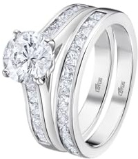 LOTUS SILVER Anillo Plata Mujer Plata de Ley 925 - Diseño Ergonómico y Ajuste Perfecto LP3554-3/114 - Ideal para Compromiso - Pedida - Alianza - Promesa - Con Circonita - Anillos Mujer