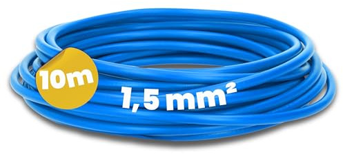 Kalitec - Cable H07V-K (1,5 mm², 10 m), color azul