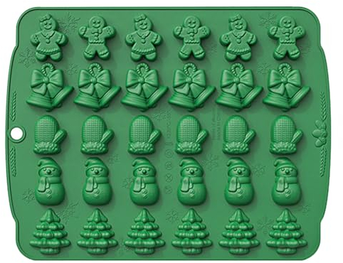 Weihnachts-Ausstechformen aus Silikon, lebensmittelecht, nicht Weihnachtsformen, leicht zu lösen, wiederverwendbar, sichere Ausstechform, antihaftbeschichtet, Backformen