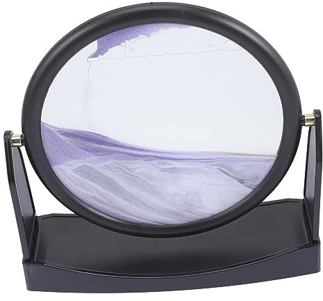 SAFIGLE Treibsand malen Bürodekoration Sandkunstmalerei Sandkunstbild Wohnkultur Ornament Sandbildverzierung Landschaft Treibsand Kunstmalerei empfindlich Timer Spielzeug Sanduhr rotieren