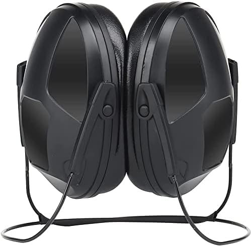 Cuffie antirumore montate posteriormente sul Casco tattico, Cuffie antirumore per Proteggere Le Cuffie antirumore di Sicurezza Cuffie antirumore tattiche IPSC,BK,14 * 14 * 12.5cm