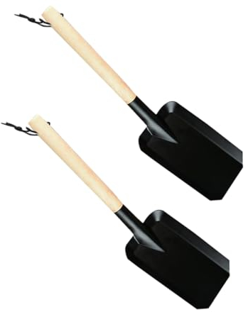 Gogogmee 2stücke Pflanzschaufel Für Draußen Lange Schaufel Pflanzschaufel Einfache Holzschaufel Gartenschaufel Tragbare Schaufel Leichte Schwarz