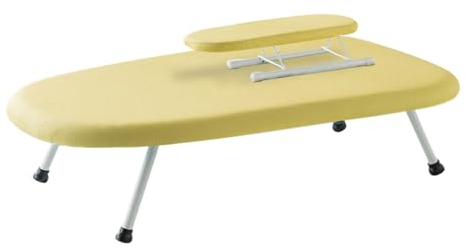 ISCBAFYX Tabla de Planchar Plegable de Mesa con Soporte para Plancha, 24” LX 15” W, Cubierta extraíble, Tabla de Planchar compacta Que Ahorra Espacio (Color: Amarillo, tamaño: planchas de