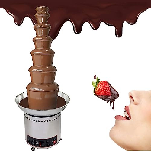 LZDOYY 4/5/6/7 Tier Electric Melting Machine, Chocolate Fountain, Hot Chocolate Fondue Pot Fountain Party Fondue for for Nacho Cheese, BBQ Sauce,Ranch,Liqueurs,7floors