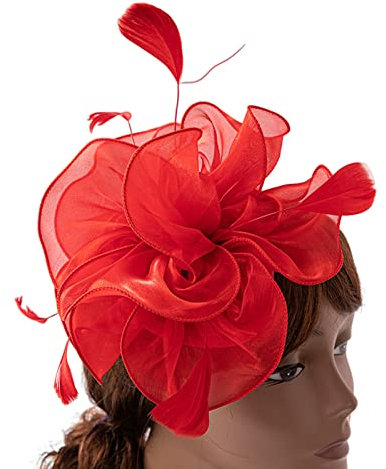 Watreketal Haarband,Fascinator Blumen Fascinator Hut Damen Fascinator Stirnband Tea Party Stirnband Cocktail Tea Party Fascinator Hut