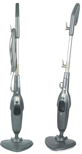 Beldray Nettoyeur à Vapeur – Balai vapeur, Nettoyage sans Produits Chimiques, Tête Précise pour Recoins, Chauffe Rapide, Réservoir d'eau 350 ml, Moquette, Stratifié, Bois, 1300W, BEL01986VDE