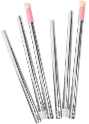 Abaodam 2sets Mop Broom Replacement Handle Sections Stainless Steel Pole for Floor Cleaning Home Office Kitchen Random Color