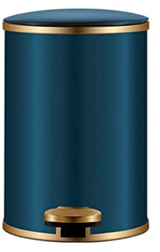 Poubelle Corbeille en acier inoxydable intérieure boîte de couverture de dôme maison salon salon chambre cuisine salle de bain mute pied pédale rond poubelle peut 12l Poubelle De Cuisine(C)