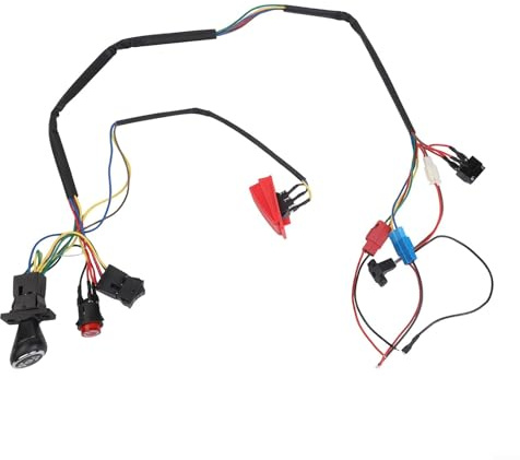 Kit de control de coche para niños con arnés de cables, pedal de pie, interruptor de velocidad alta/baja y protector de sobrecarga, accesorios de cableado de vehículos eléctricos para niños