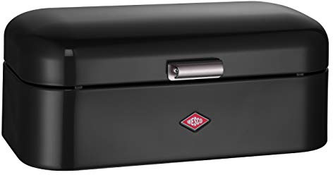 Wesco 235 201 Grandy Brotkasten schwarz 22x42x17cm (L/B/H), Edelstahl