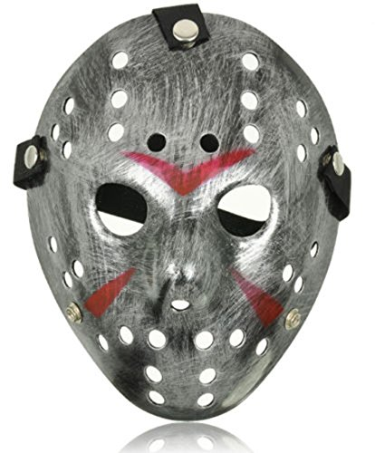 Ultra Silber Erwachsene Maske Halloween Killermaske Eishockey Maske Festival Hacker Masken Kostümkostüm vS Cosplay Horror Herren Damen Halloween Scary Gesichtsmaske Erwachsenenmasken Kindermasken