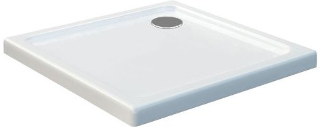 Alpha BAD Duschtasse 90 x 90 cm, Weiß, Acryl, Modern, Glänzend, 50 mm flach