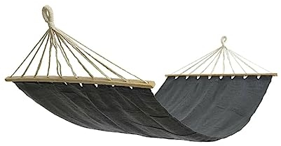 Leinwand Hängematte Hängeliege Grau 100x200cm