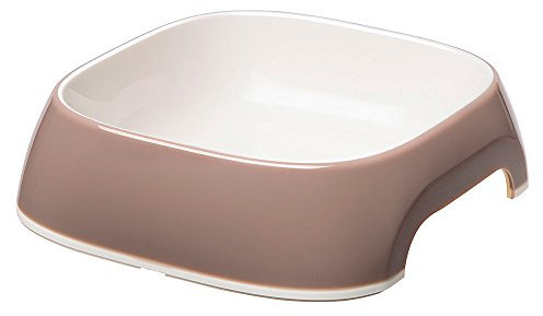 Ferplast Gamelle pour Chien Glam - Gamelle en Plastique élégante pour l'eau et la Nourriture du Chien, antidérapante, Facile à Nettoyer, 0,75 Litre, Gris