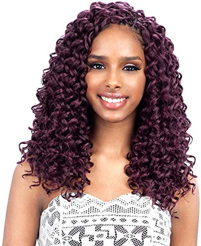 FreeTress Synthetic Hair Crochet Braids GoGo Curl 12 (6-Pack, 1B)