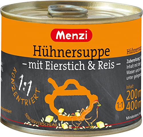 HÜHNERSUPPE mit Eierstich und Reis 1:1 von Menzi, 5x200ml