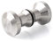 QWORK® 1 Paar Dusche Tür Doppel Knopf, Türknopf Duschtürgriff, 304 Edelstahl Dusch-Glastürgriffe Badezimmer Duschtürknauf, Duschtürknopf, Beschläge Türknauf Griff, rund