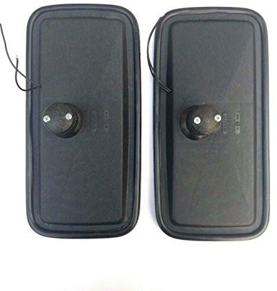 Lot de 2 rétroviseurs extérieurs, ensemble universel, pour camion, excavatrice, tracteur, équipement de construction, 375 x 185 mm, CHAUFFANT