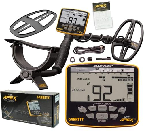 Garrett ACE APEX 6 x 11 Multi-Freq Basic Metalldetektor Ultraleichtdetektor Multi-Frequency-Technologie Wasserdichte 6 × 11 Viper-Spule