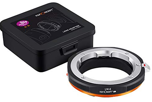 K&F CONCEPT - Adaptador de Objetivo, L/M-NEX,Compatibles con Objetivos Lentes Leica M a Cuerpos de Cámara Sony NEX como Sony NEX-3 NEX-3C NEX-3N NEX-5 NEX5T NEX6 NEX-F3 a3000 Alpha A7