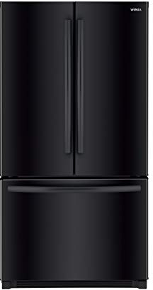 Winia WRFS26ABBD French Door Non-Dispenser Refrigerator, 26.1 Cu.Ft, Black