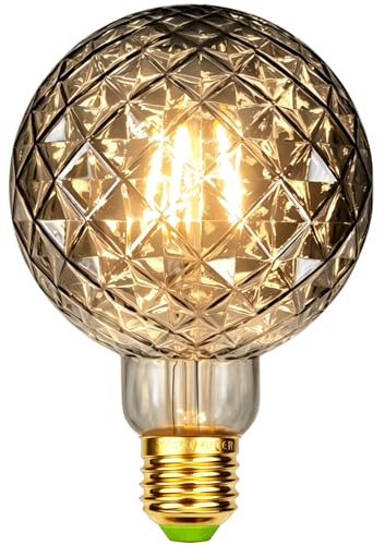 TIANFAN LED-Birnen Vintage 4 W 2700 K warmweiße Kristall-LED-Glühbirne 220/240 V Edison-Schraube E27-Sockel Spezial-dekorative Glühbirne (Rauch)