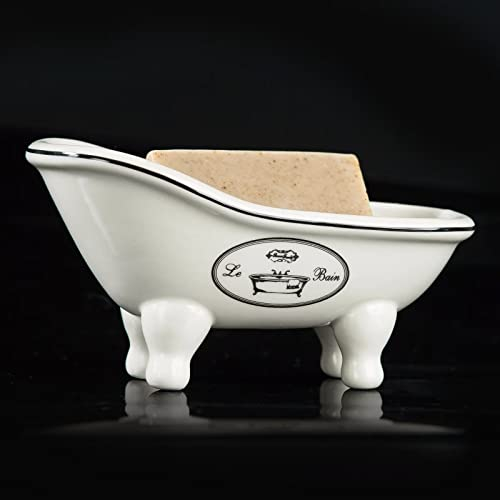 1 Stück 14,2 cm Le Bain Keramik Mini Klauenfuß Slipper Badewanne Seifenschale Dekorative Seifenschale (Stil 03)