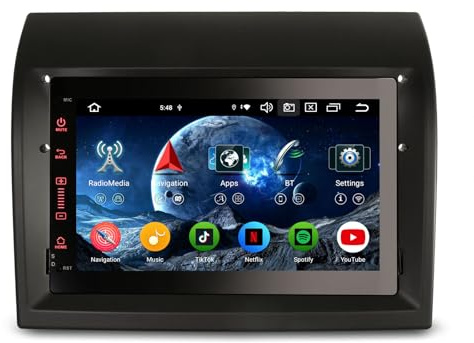 Erisin 7 8-Núcleo 4GB+64GB Android 14 Radio Coche GPS Navegador para Fiat Ducato Citroen Jumper Peugeot Boxer Autoradio Bluetooth 5.1 CarPlay Android Auto WiFi 4G DSP Dab+ RDS TDT Canbus Estéreo