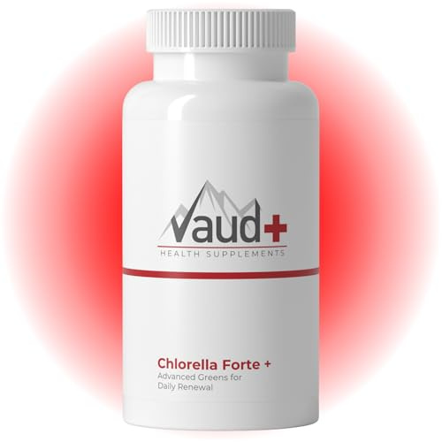 VAUD® Chlorella Spirulina | Superfood Kapseln für Entgiaung, Energie & Verdauung | 90 Kapseln | Hergestellt in der Schweiz | Pflanzliches Nahrungsergänzungsmittel mit Antioxidantien & Chlorophyll