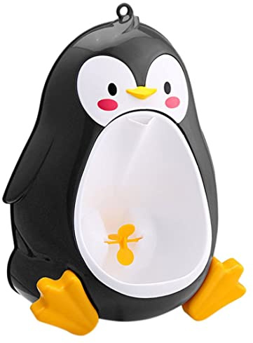 Pot De Toilette Pour Bébé Garçon Dessin Animé Pingouin Enfant En Bas Âge Debout Urinoir De Toilette Avec Cible Drôle Pingouin Formation Urinoir Bébé Pot Garçon Pipi Formateur Pour Garçon Noir