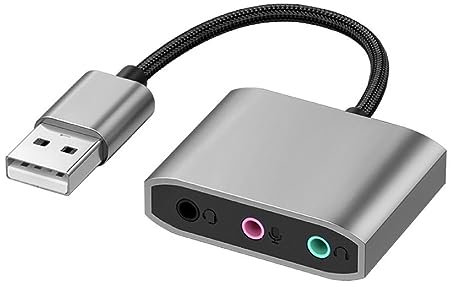 Doppel USB Aux Konverter Externe Stereo Soundkarte Für Kopfhörer Mikrofon Für Gaming Headset Kein Treiber Erforderlich Externe Stereo Soundkarte