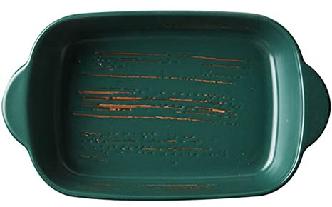 Lata for asar esmaltada, juego de bandejas for hornear, bandeja de cerámica for hornear, fuente for hornear de porcelana a prueba de horno, negro, 24 oz, 700 ml (color: azul, tamaño: 24 oz, 700 ml) (c
