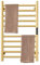 XMGJ Sèche-Serviettes Electrique Chauffant Mural, Porte-Serviettes 10 Barres avec Minuterie Intégrée, Chauffe-Serviettes en Acier Inoxydable 304 pour Salle De Bain, 115 W, Doré,Plug in