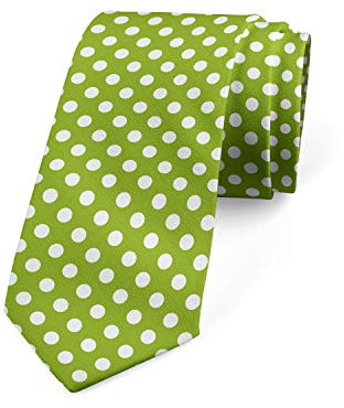 Xoovtka Corbata moderna multicolor para hombre, Verde lima y blanco, Taille unique