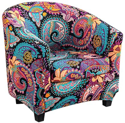 Meigeh Sesselbezug Tub Club Stuhlbezüge Sesselschoner 2 Stück Sesselhusse Stretch Clubsessel Sesselüberwurf für Tullsta Stuhl Purpurgras