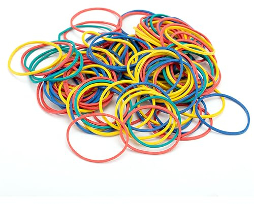 Gummibänder,100 Stücke Bunte Gummibänder Gummiringe,Gummiband Haushaltsgummi Gummibänder,Essentials,Elastische,für Haushalt, Arbeit,Schule,Büro