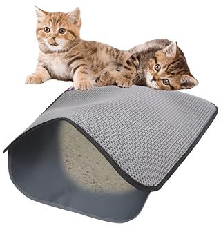 Katzenklo Matte,Katzenstreu Matte,Katzenklo,Katzenmatte,Matte Katzenklo,Katzenklo Matte Groß XXL,Katzenklo XXL,Katzentoilette Matte,Katzenstreumatte,Katzenklo Unterlage,Katzenklo Vorleger,60x50 (Grau)