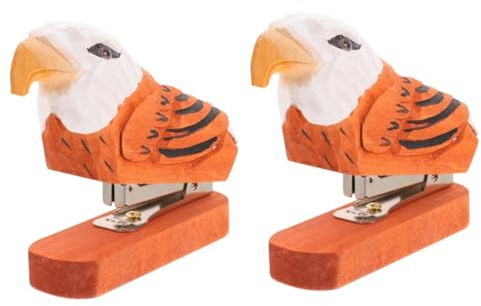 COHEALI 2st Hefter Aus Holz Kleiner Schreibtisch Mini-tierhefter Bürohefter Schreibtisch Für Kinder Desktop-hefter Für Den Schreibtisch Lustiger Bürobedarf Heimhefter Legierung