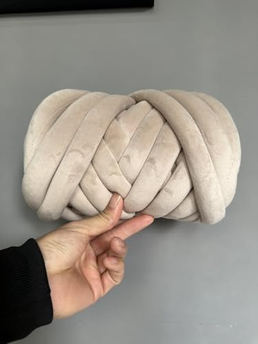 Namzi Hilo grueso de 250 g para tejer cobija de ganchillo, suave de algodón extra lavable, voluminoso, hilo gigante para tejer manualidades, ganchillo, bricolaje, sofá, cama, cama, almohada, cama para