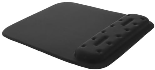DIYEAH Tapis De Souris Ergonomique À Mémoire De Forme en Coton Antidérapant pour Ordinateur Portable Pc Bureau Noir