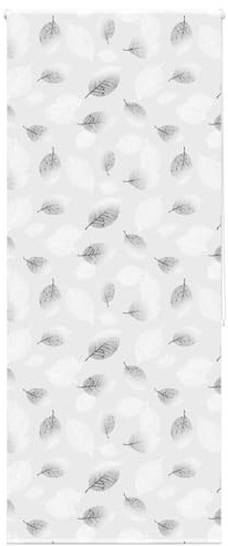 Homgoday Duschrollo Duschvorhang Badrollo Duschrollo für Badewanne Badvorhang Duschrollo für Dusche 90x240 cm Stoffbreite 86 cm Muster de Blätter