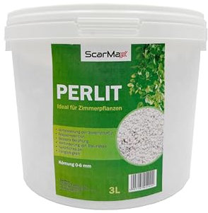 ScarMaxx - Perlite für Pflanzen 3L, Garten-Perlit Körnung 0-6 mm, Verbessert die Wasserdrainage, Expandierte Perlite, dient zur Wasserspeicherung, Bewurzelung oder Anzucht