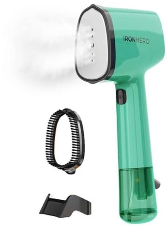 Cecotec Ferro da Stiro Verticale IronHero V-1500 Essential Green, Potenza 1500 W, Vapore Continuo 25g/min, Riscaldamento Rapido, Disinfetta, Pulisce e Cura i Tuoi Capi, Suola Rivestita in Ceramica