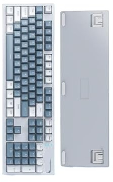 QPSJXN Teclado mecánico de tamaño Completo con con 104 para la Oficina y los Juegos de Chile de Juegos y Las computadoras portátiles(BLU-Blue Switch)