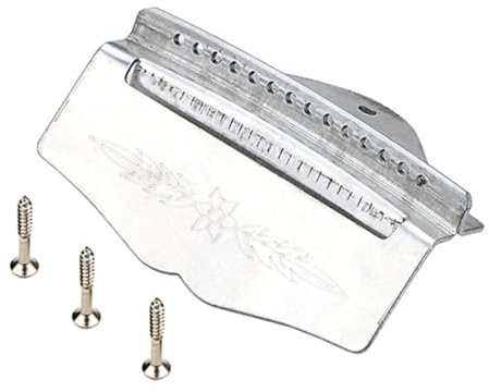 Kisangel Metal 14-string Mandolin Tailpiece Silver Mandolin String Tailpiece Accessory to Improve Sustain and Volume for Enthusiasts and String Instrument Maintenance