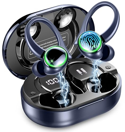 Bluetooth Kopfhörer Sport, Kopfhörer Kabellos Bluetooth 5.4 mit ENC Noise Cancelling und 4 HD Mics, 50 Std Kabellose Ohrhörer, In Ear Kopfhörer mit Hi-Fi Stereo, IP7 Wasserdicht, USB-C/LED-Anzeige